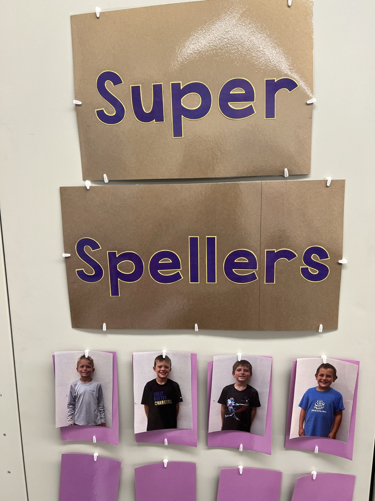 Second Grade Super Spellers of the week! Keep working hard!