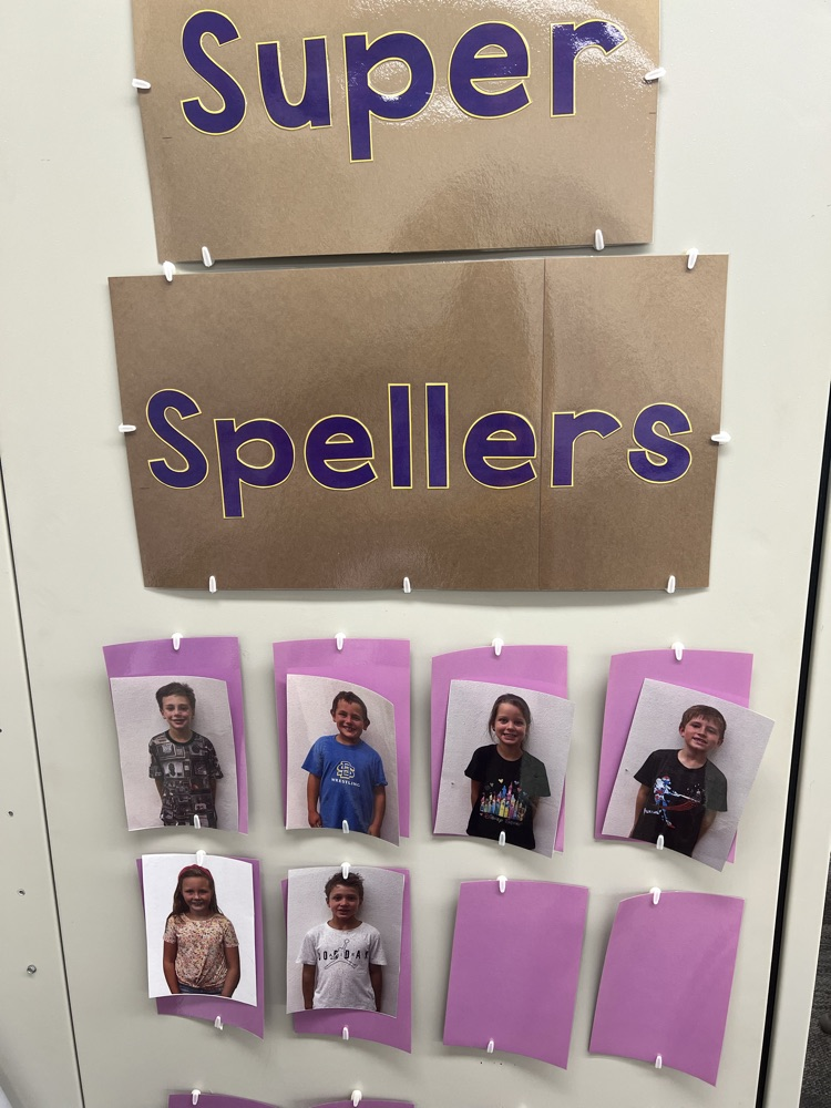 Second Grade Super Spellers of the week!