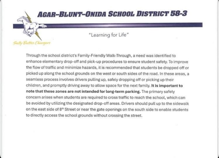 drop off pick up reminder