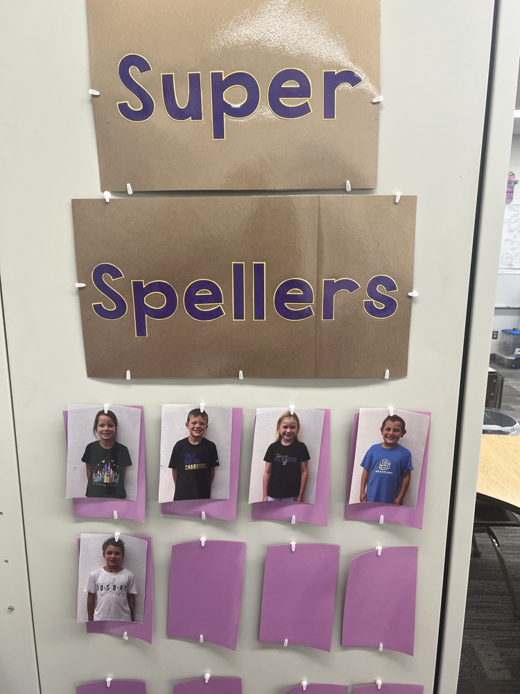 Super Spellers of the week in Second Grade! Congratulations!