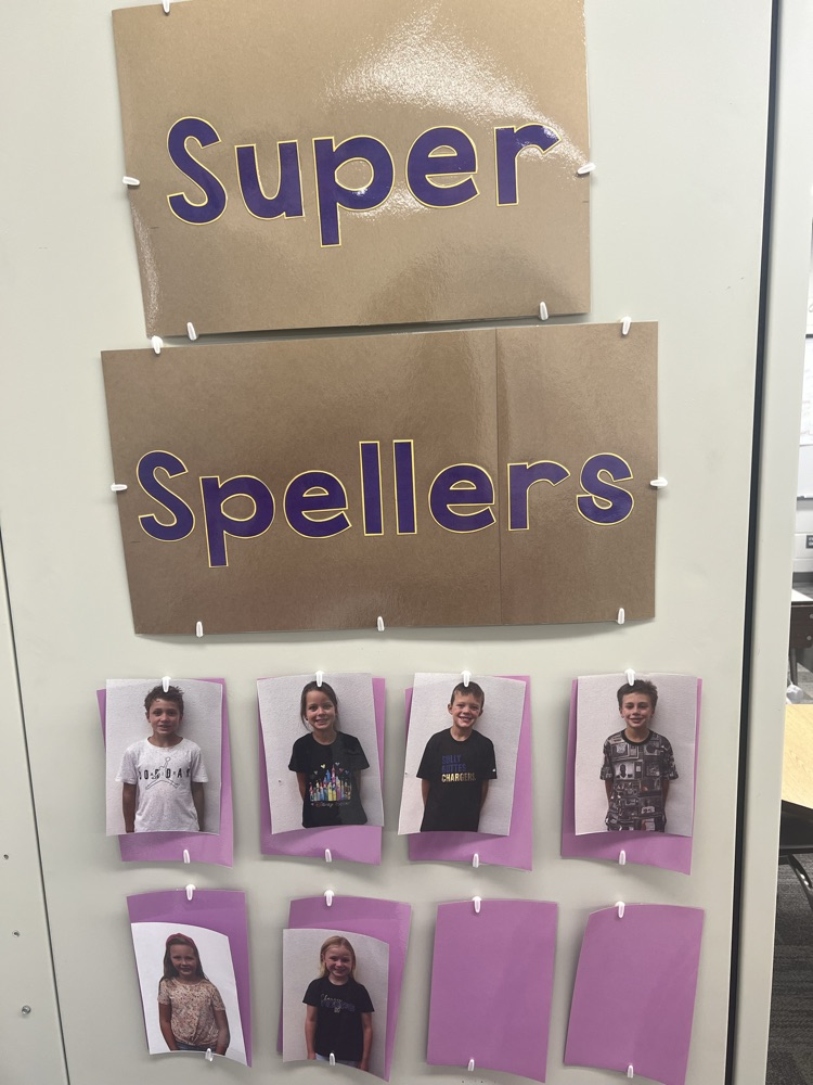 Second Grade Super Spellers for the week!  🙌