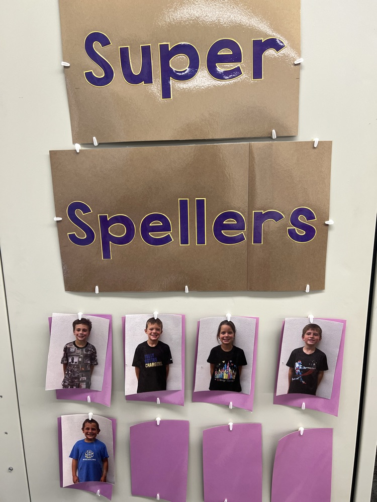 Second Grade Super Spellers! Great job!👏