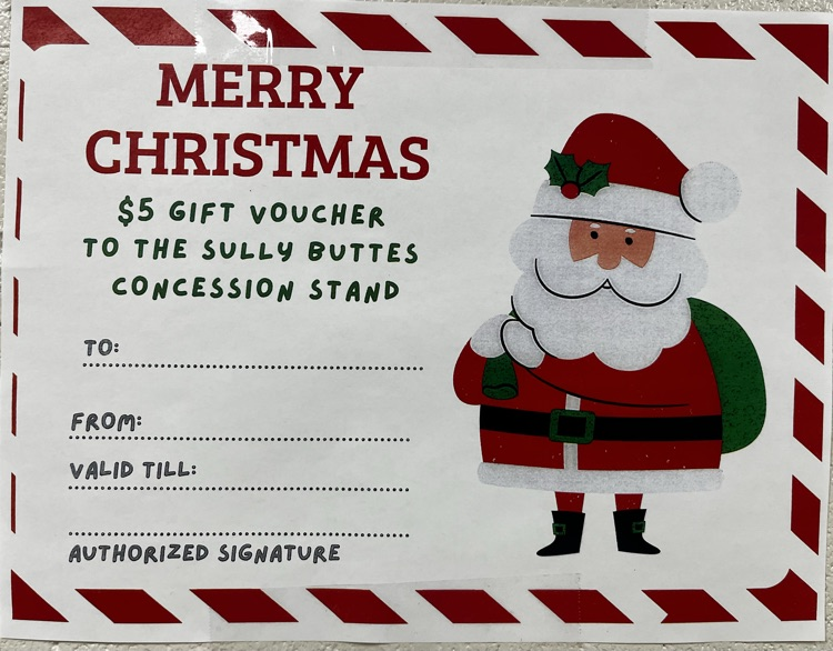 gift voucher for concession stands