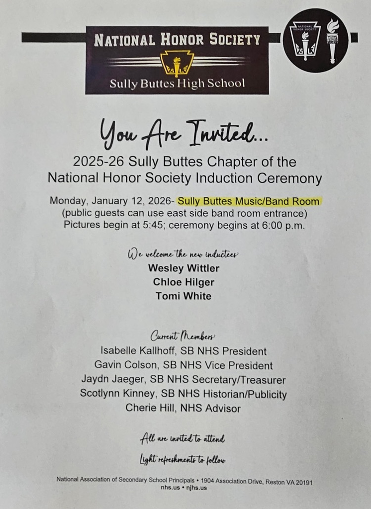 NHS induction ceremony invite