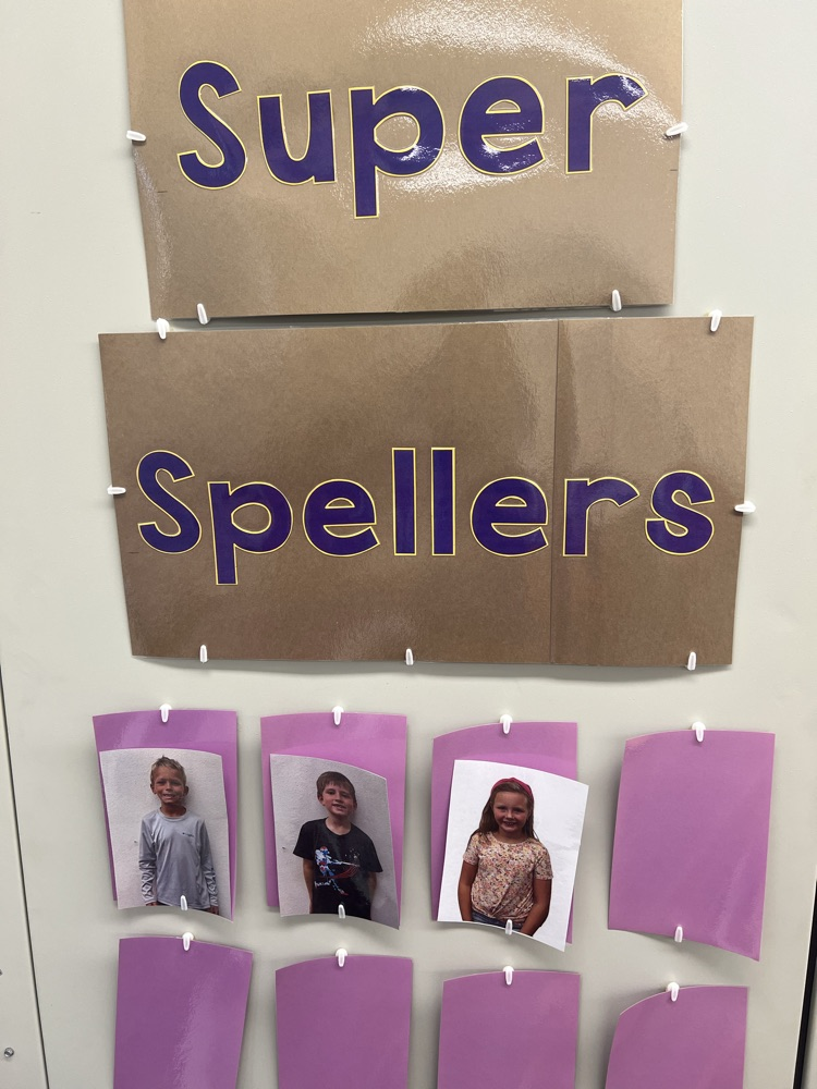 Second Grade Super Spellers of last week!  Nice job!
