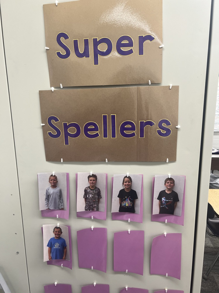 This week’s Super Spellers in Second Grade!