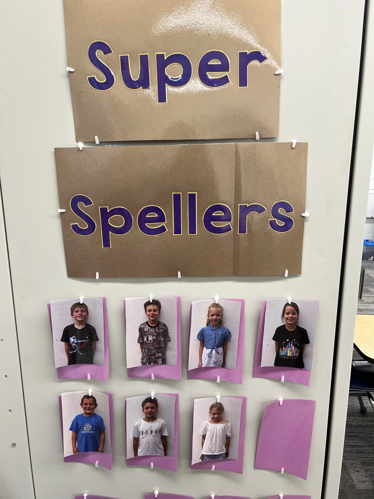 Second Grade Super Spellers putting in the work!  Congratulations!