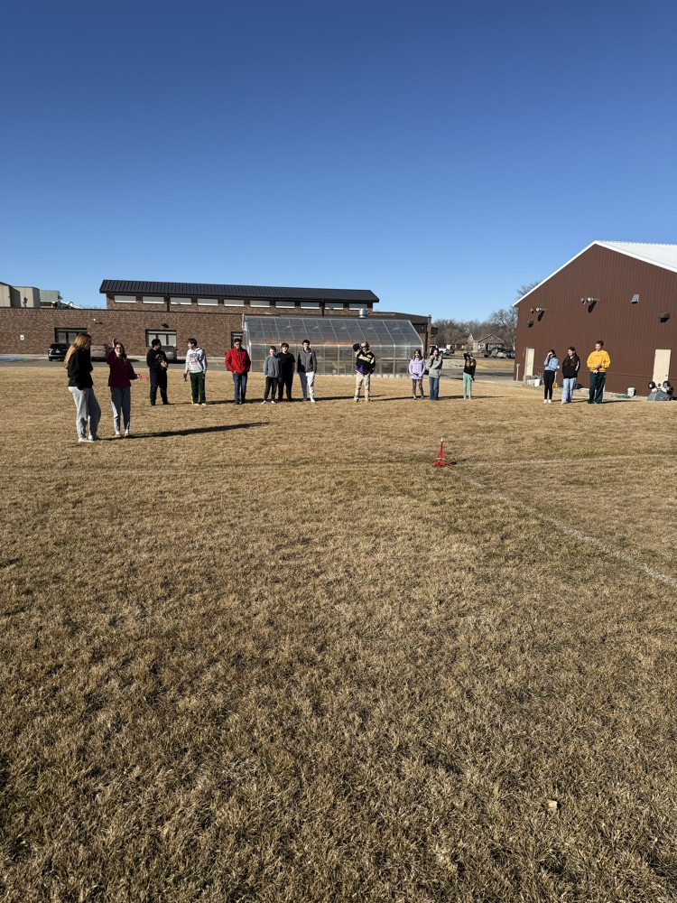 7th graders launching their model rockets.