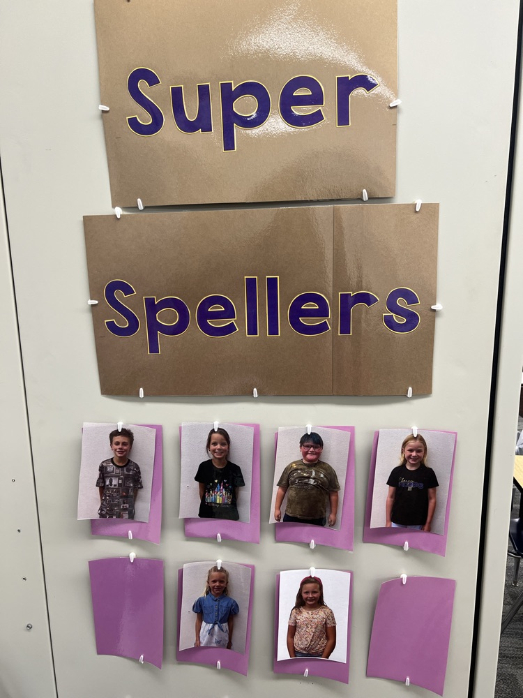 Second Grade Spellers of the week!