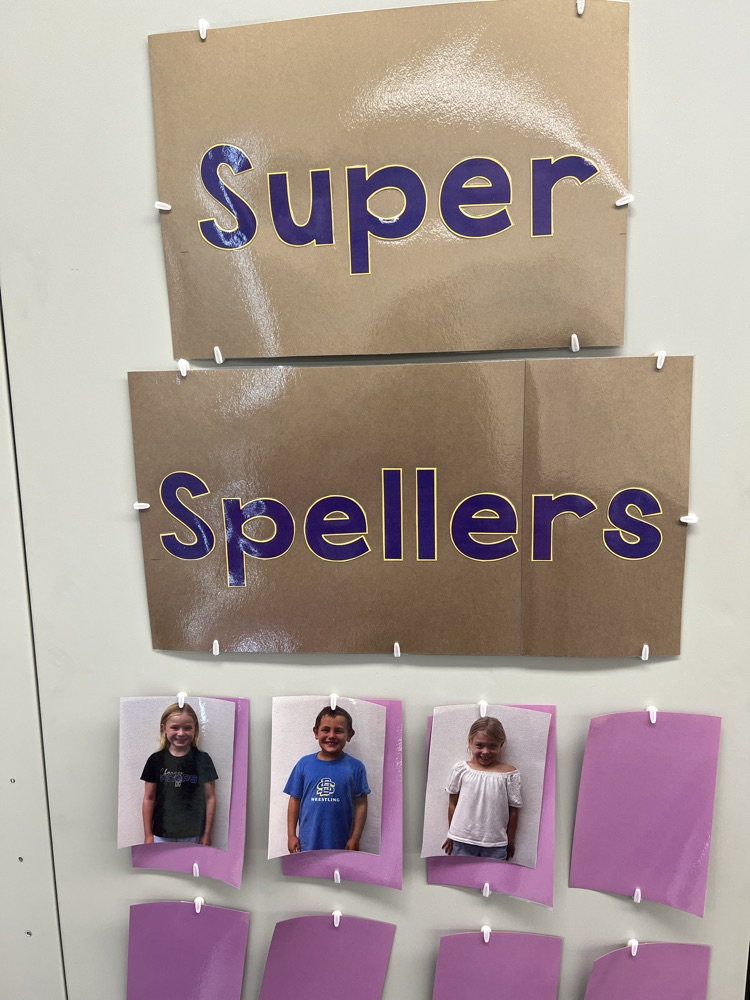 Great job to this week’s Second Grade Super Spellers!