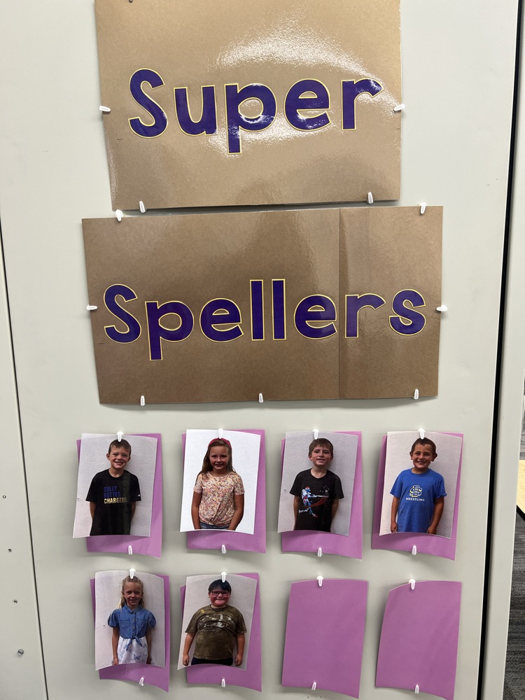 Super Second Grade Spellers of the week!