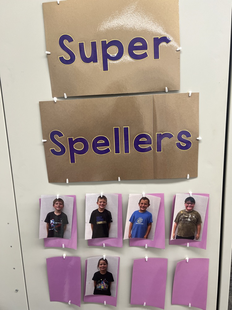 Second Grade Super Spellers of the week!