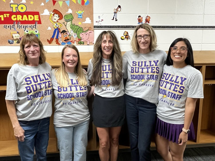 staff in donated t-shirts