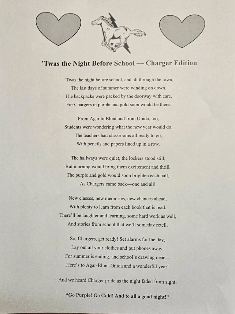 Twas Night Before School