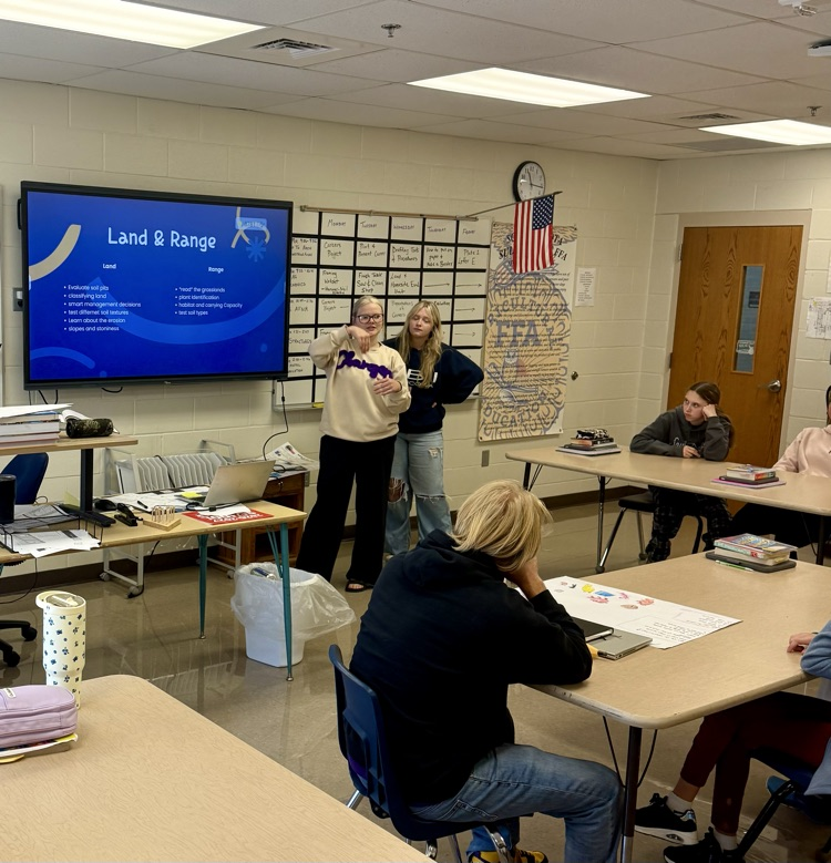Anna and Chloe presenting