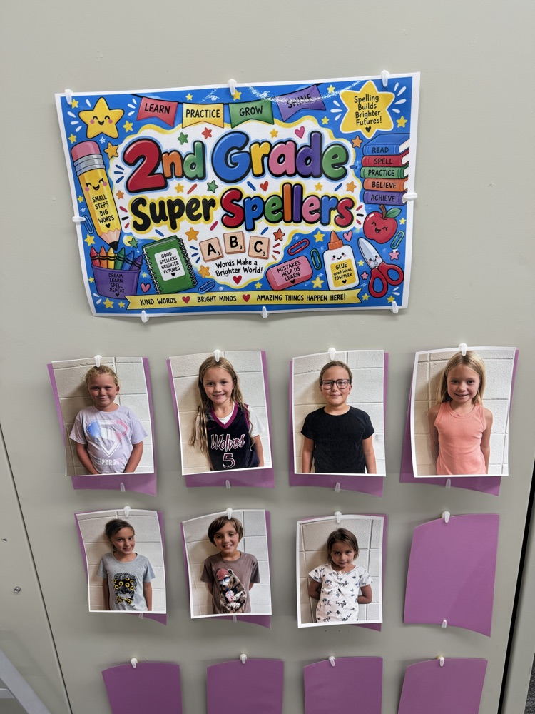 Congratulations to the Second Grade Super Spellers!