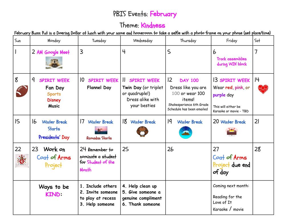 PBIS February - Kindness