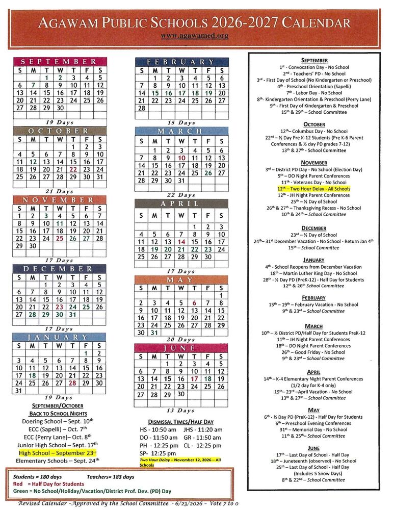 District Calendar 26-27