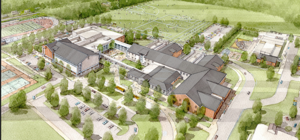 artist image of proposed high school