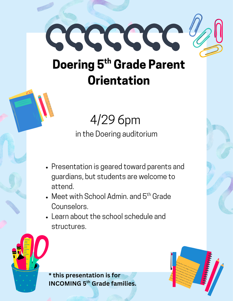 Incoming 5th gr. Parent Orientation