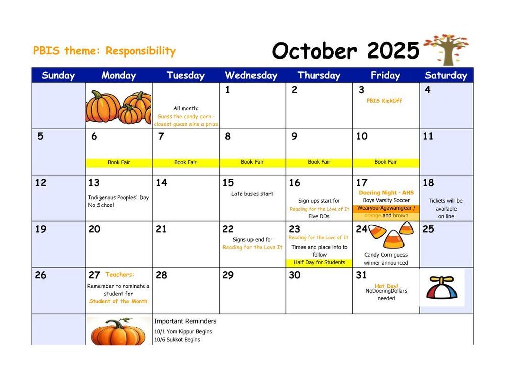 PBIS Calendar