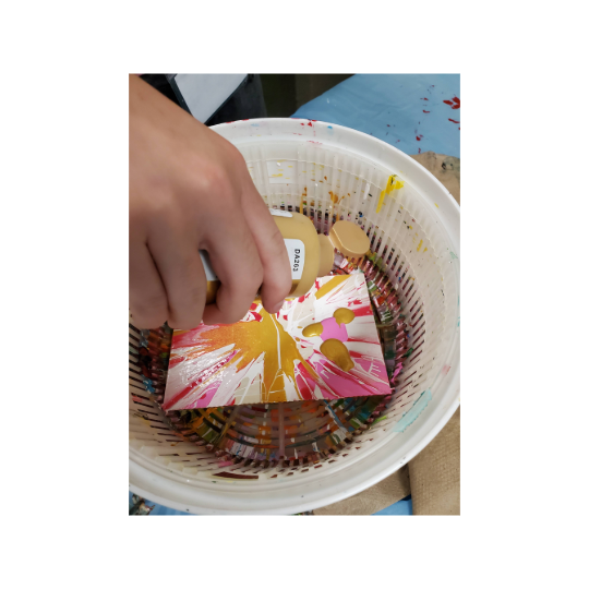 salad spinner with paint 