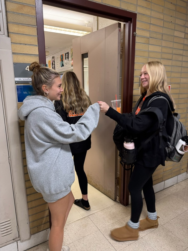 Door greeters in Ms. Schaffer’s class. 