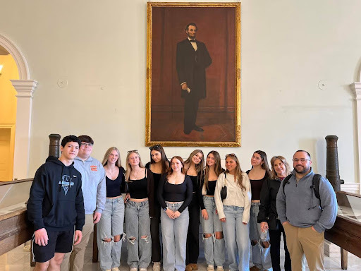 Student government members at the Boston State House