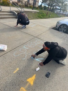 positive affirmations in chalk