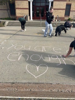 positive affirmations in chalk