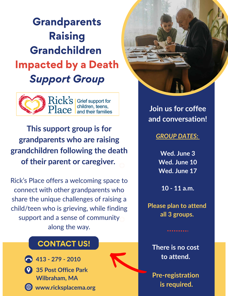 flyer for support group from Rick's Place