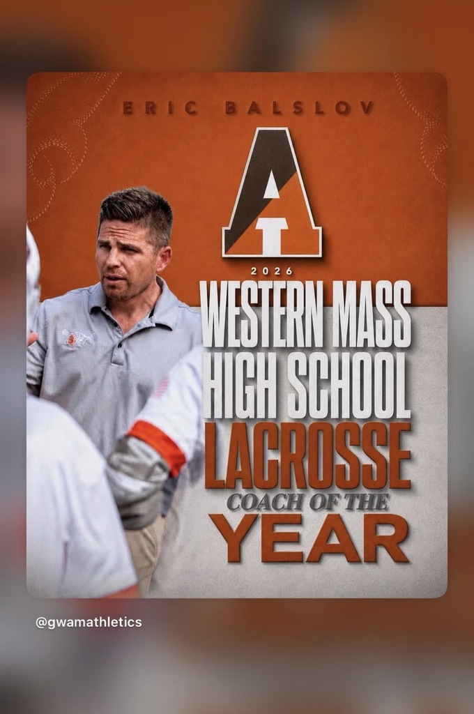 Eric Balslov of Agawam High School was named USA Lacrosse Western MA Boys Coach of the Year for the 2026 season.