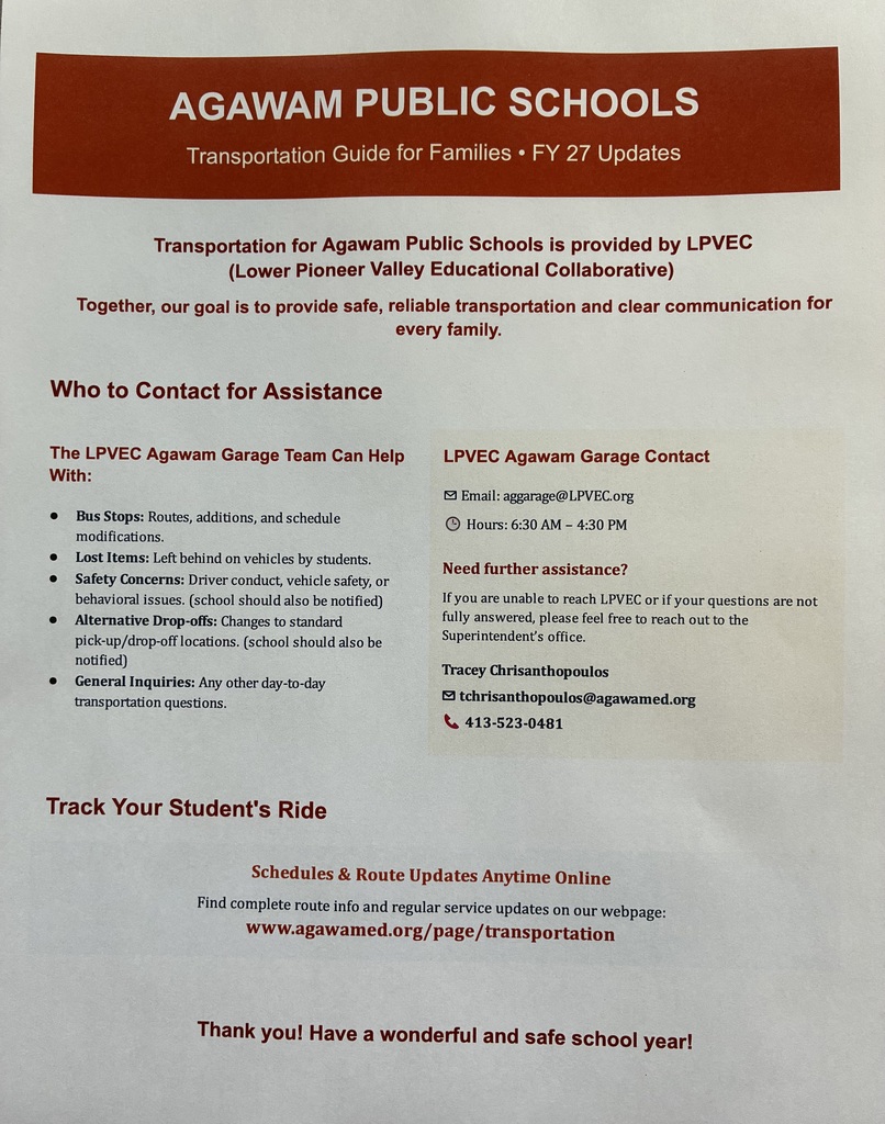 Transportation Information - 2026-2027
