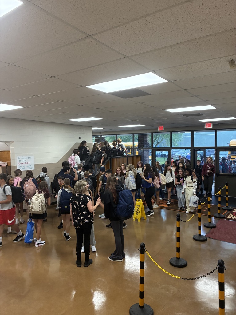 Students arriving