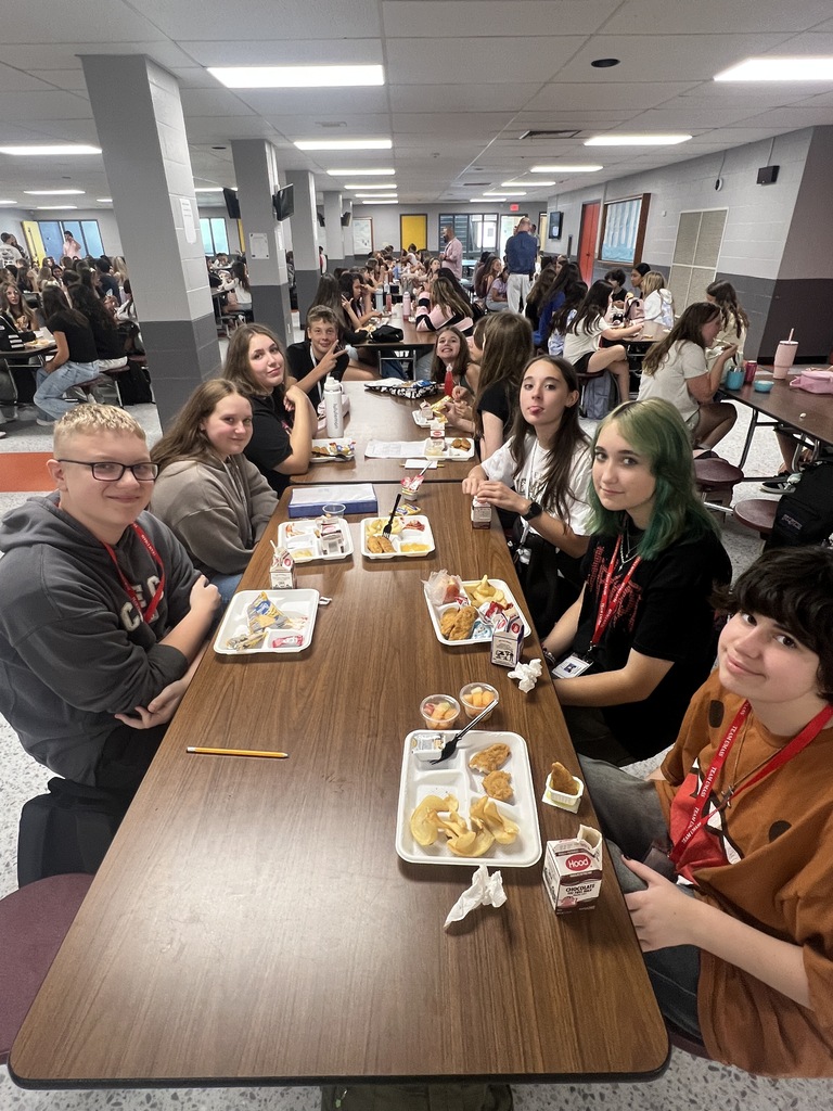 students eating lunch