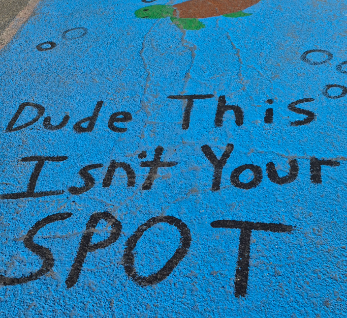 AHS senior students painted parking spots