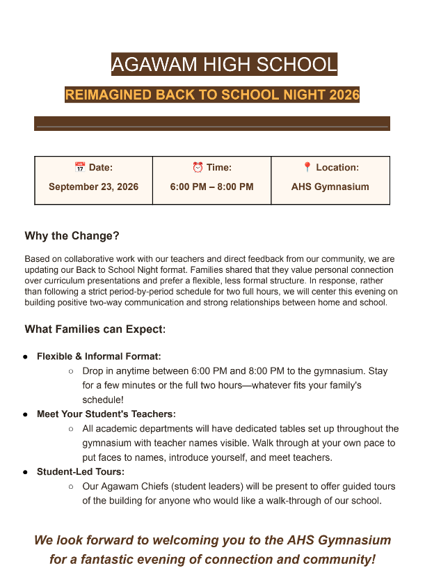 back to school night flyer