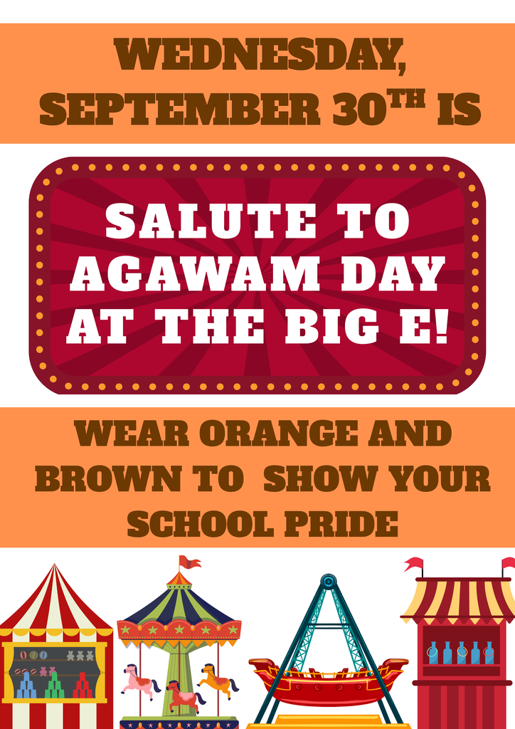 carnival scene with words "wear orange and brown on September30"