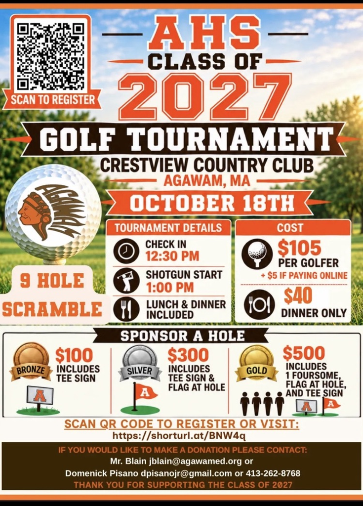 class of 2027 golf tournament flyer