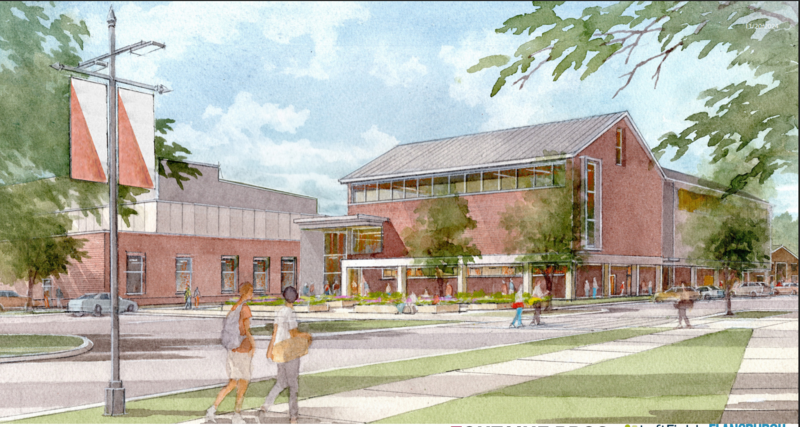 Image of new high school academic wing