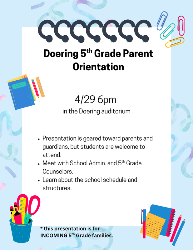 Incoming 5th gr. Parent Orientation