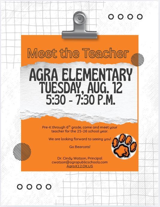 Agra ES Meet the Teacher