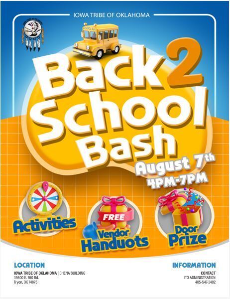 Back to School Iowa Tribe Flyer