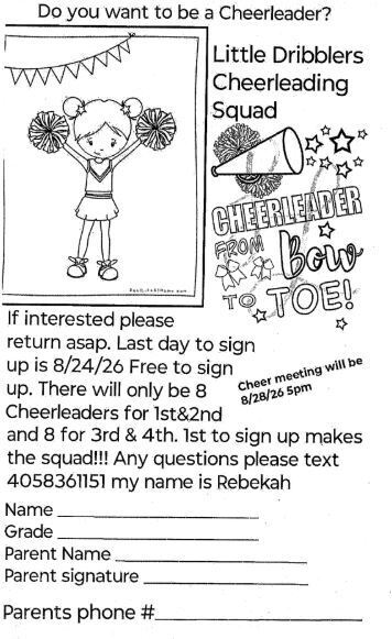 Little Dribblers Cheerleading