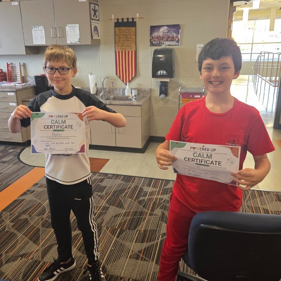 Showing off our certificates!