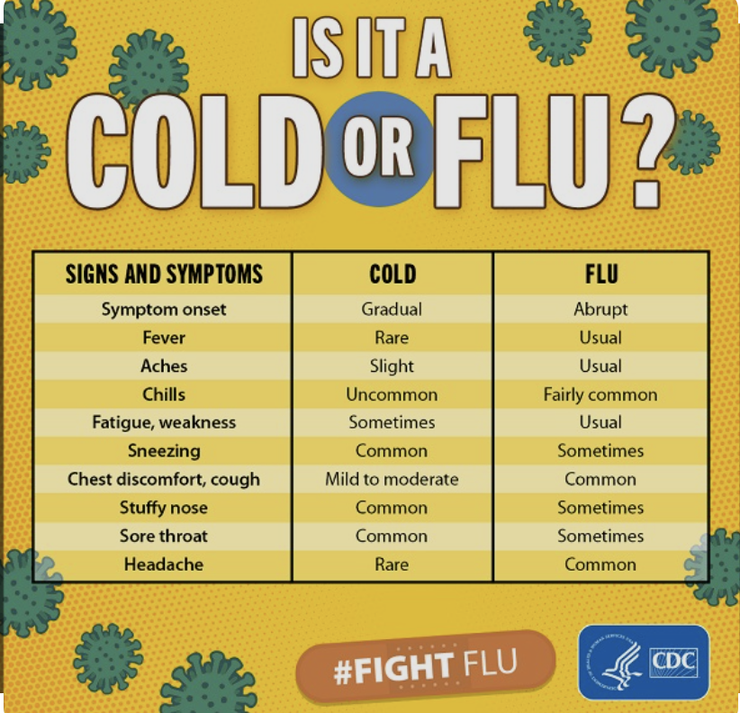 Is it a cold or flu infographic