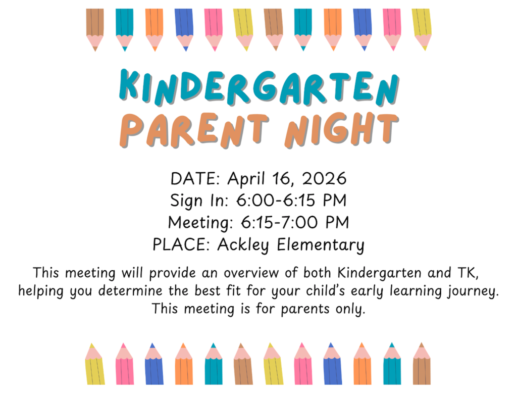 Kindergarten Parent Night