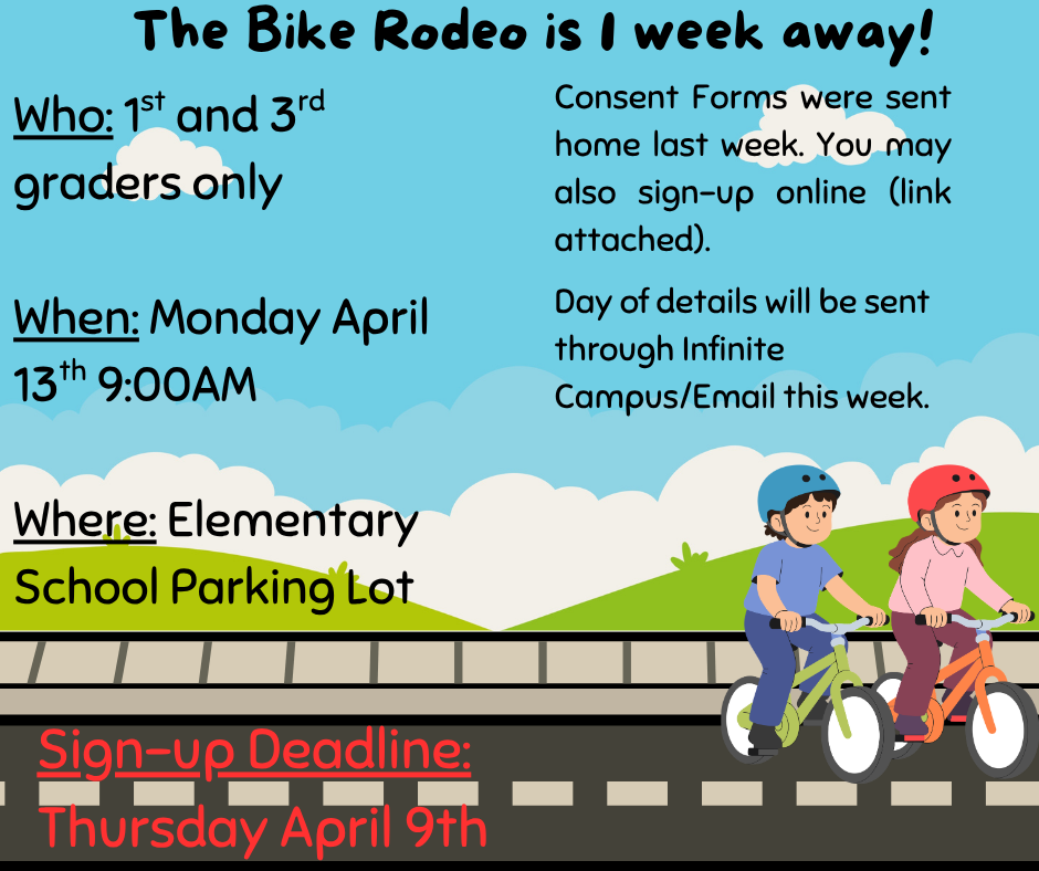 Bike rodeo 1 week away