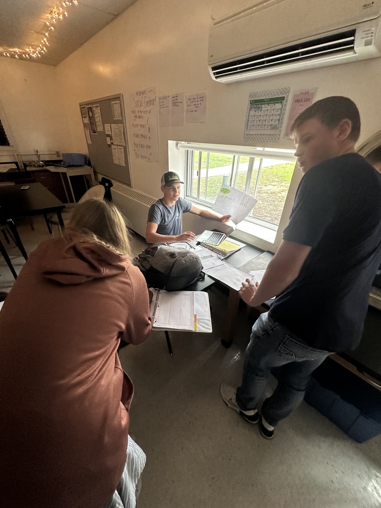 Students doing group work