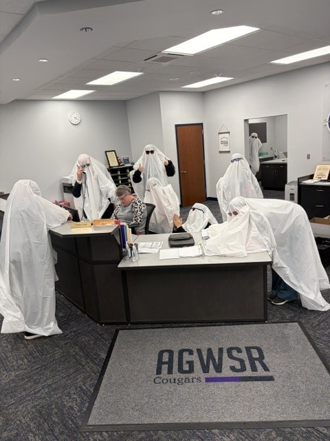 AGWSR High School Teachers participating in Halloween trend